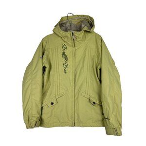 686 Smarty Jacket Small Womens Snowboarding Full Zip Hood Zip Pockets Embroidery